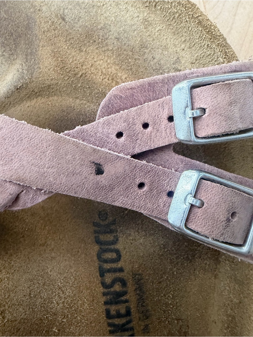 Braided Double-Strap Women's Sandals in Mauve - Picture 6 of 6